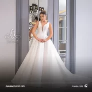 لباس عروس مدل اروپایی ساده کد 106