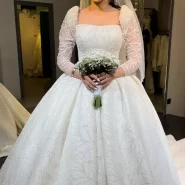 لباس عروس ساده اروپایی مدل ریحون