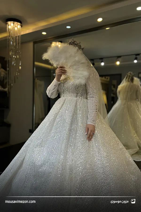 مدل لباس عروس شاین کاملا پوشیده