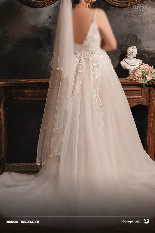 لباس عروس دو دامنه