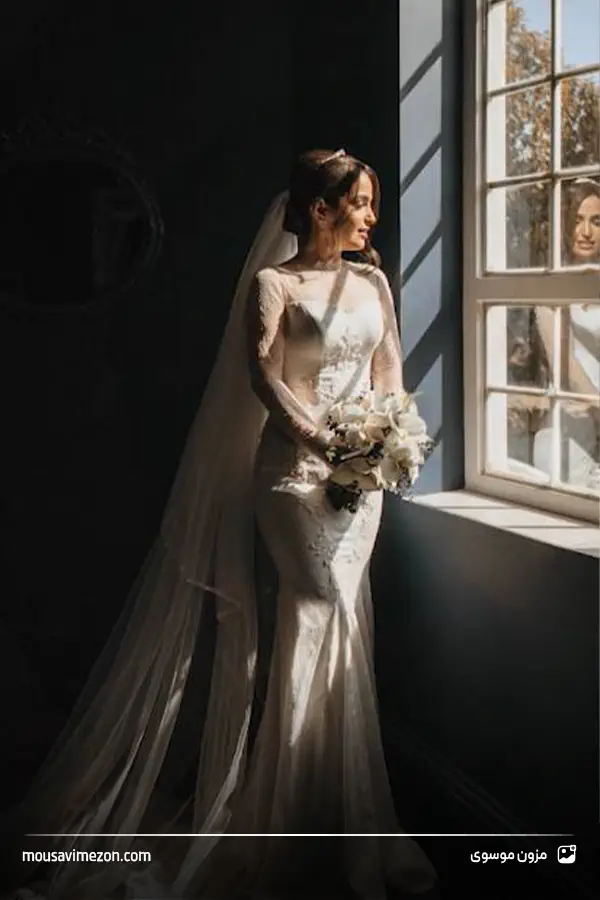 مدل لباس عروس دانتل فرانسه 